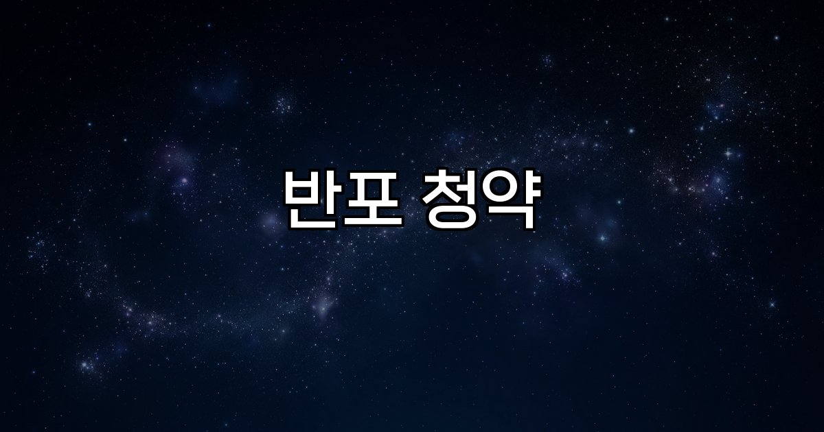 반포 청약 경쟁률 시장 변화 전략 자금계획
