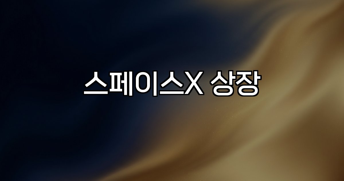 스페이스X 상장 기업가치 IPO 시장 기대